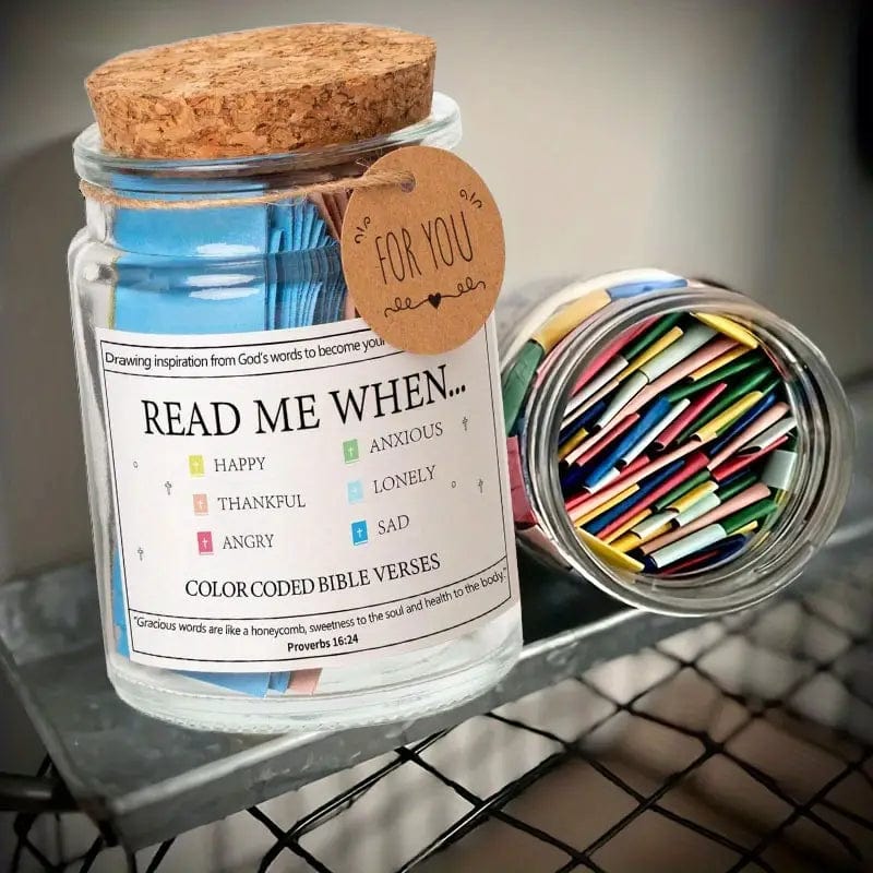 Jar of Verses | Handgemaakte pot vol met inspirerende verzen uit de bijbel