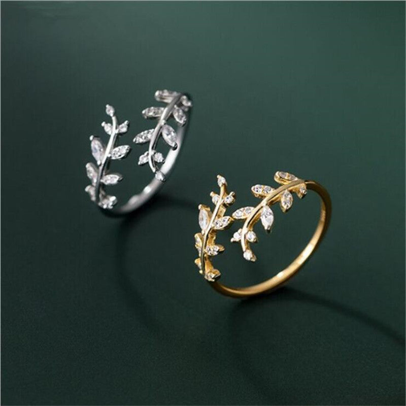 BloesemGloed® Diamond Leaf Opening Ring