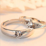 Zilveren Koppels Ringen Liefde Romantiek En Verbondenheid