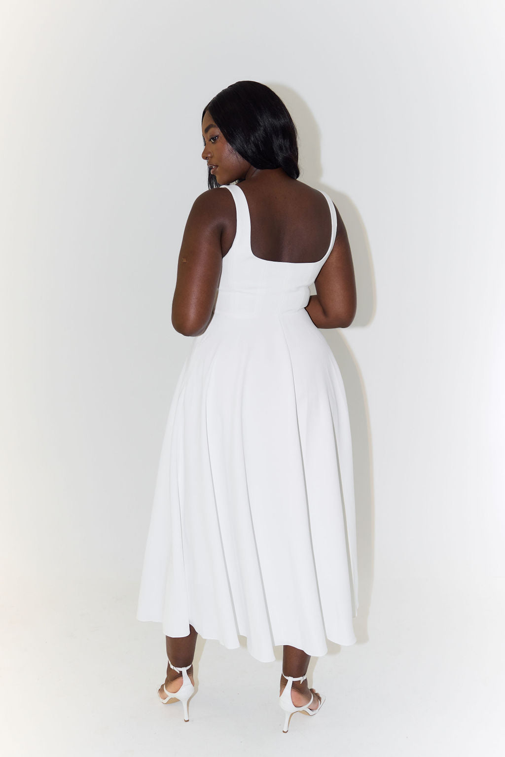 WhitneyDress™ | Vierkant Hals Midi Jurk