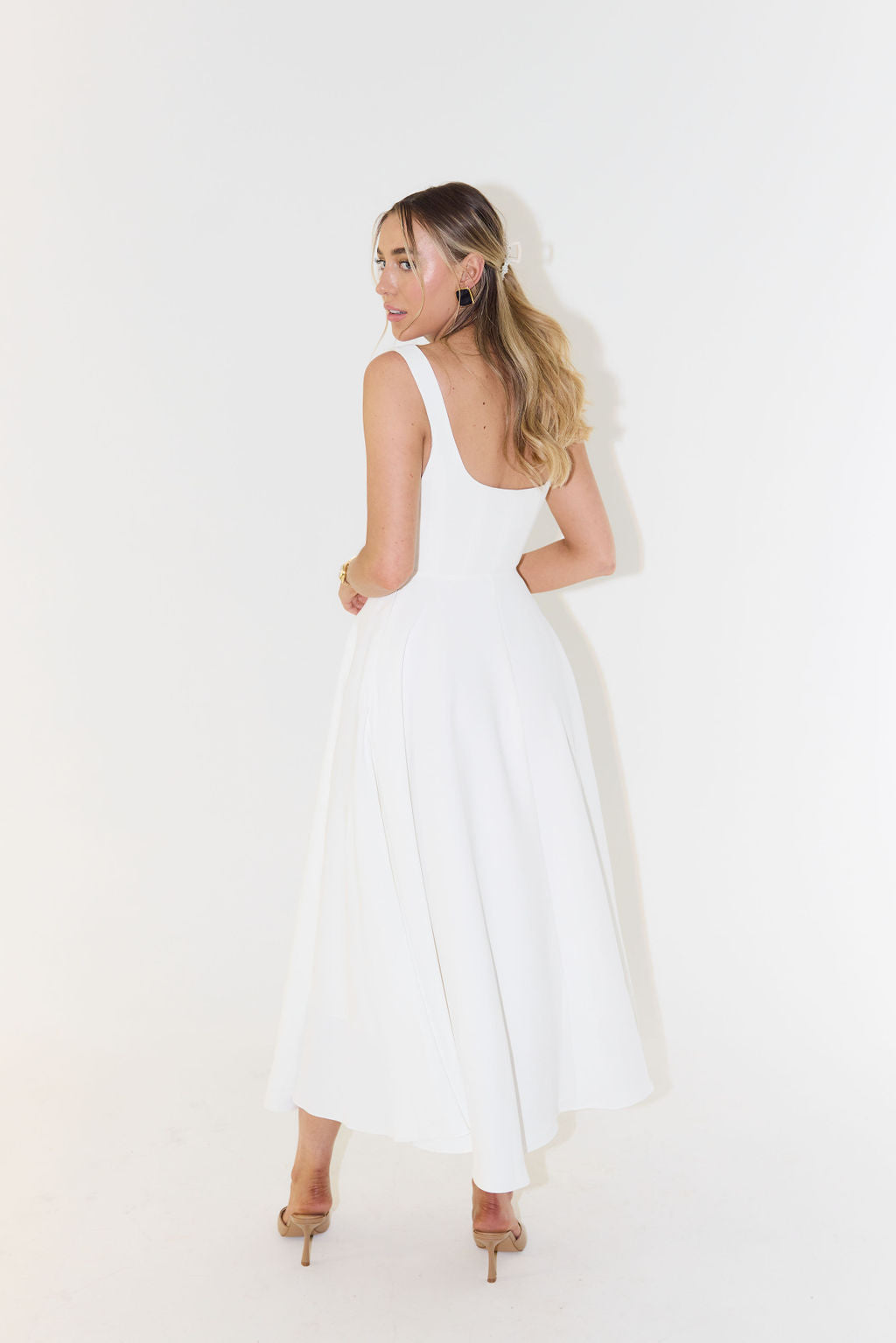 WhitneyDress™ | Vierkant Hals Midi Jurk