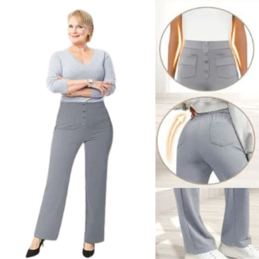 ChicFlex™ | Dames Casual Hoge Taille Stretch Broek