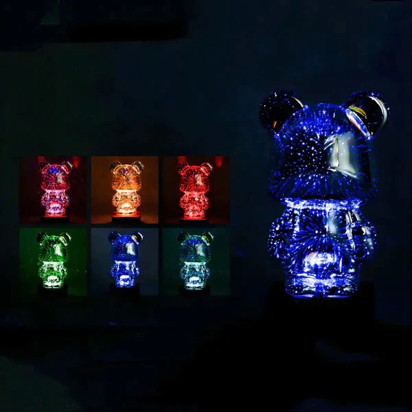 TeddyTwinkle - Het Rustgevende Glazen Beertje met LED Lichtjes