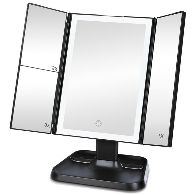 Luminara™ Trifold LED Mirror -  Voor Moeiteloze, Perfecte Make-up.