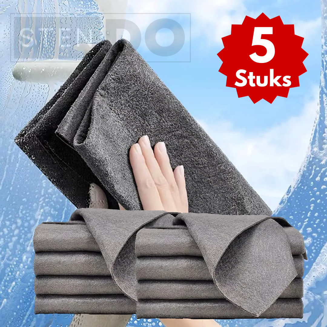 Pro-Clean™ Ultra Microvezeldoek | De kracht van professionele reiniging, zonder strepen en zonder chemie | (5 stuks)