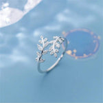 BloesemGloed® Diamond Leaf Opening Ring