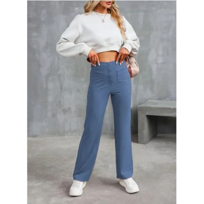 ChicFlex™ | Dames Casual Hoge Taille Stretch Broek