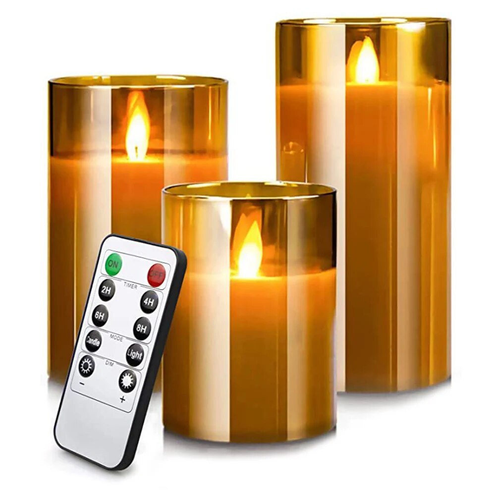 EcoFlame™ - Vuurloze LED Kaarsen Met Afstandsbediening | Set 3st