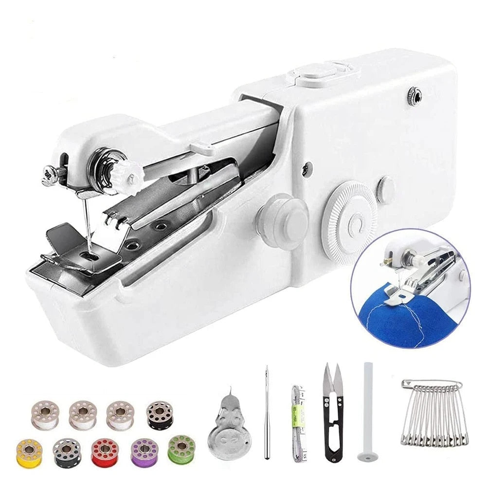 Electric Sewing Machine Multifunction Household Mini Sewing Machine Portable Handheld Sewing Accessories