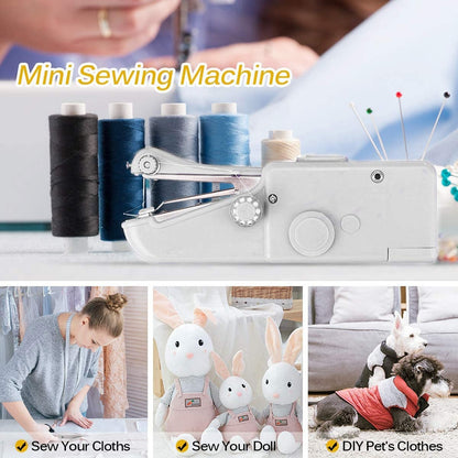 Electric Sewing Machine Multifunction Household Mini Sewing Machine Portable Handheld Sewing Accessories