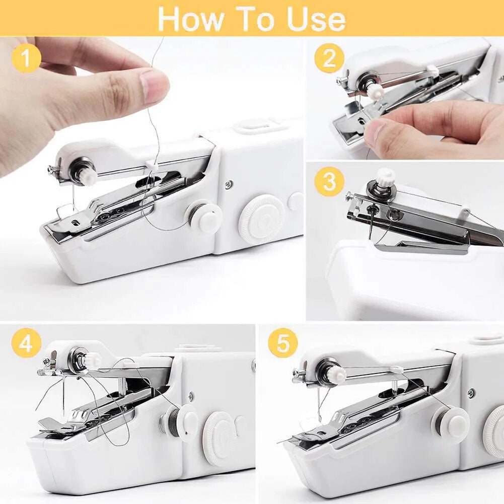 Electric Sewing Machine Multifunction Household Mini Sewing Machine Portable Handheld Sewing Accessories